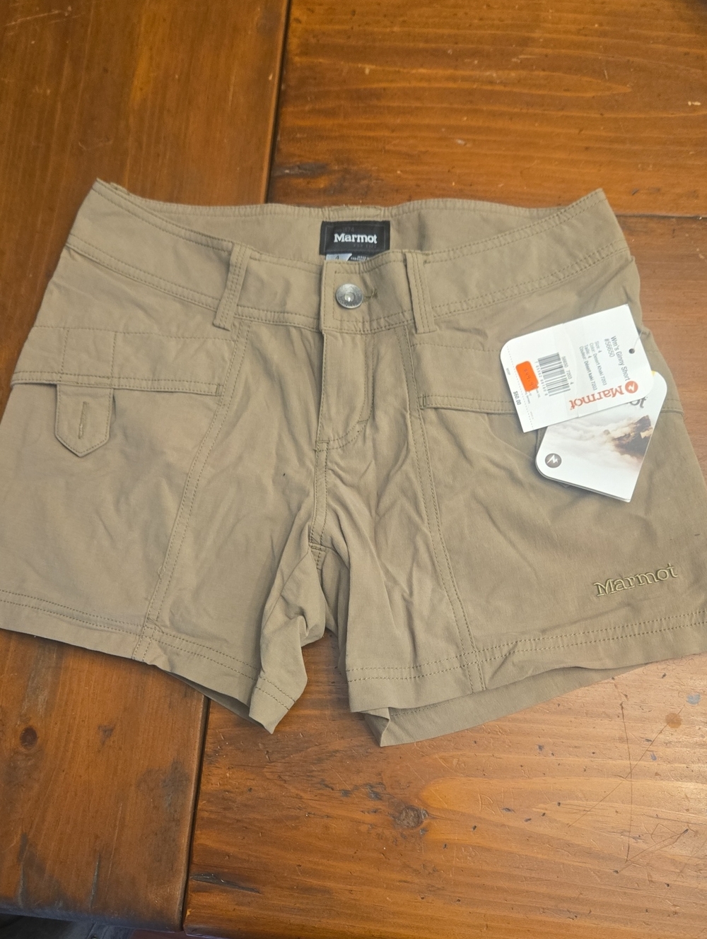 Nwt Marmot Women's Khaki/Tan Performance Shorts Size 4